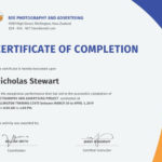 Certificate Of Completion Free Template Word