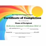 Certificate Of Completion Free Template Word