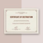 Certificate Of Disposal Template