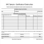 Certificate Of Disposal Template