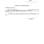 Certificate Of Employment Template