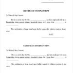 Certificate Of Employment Template