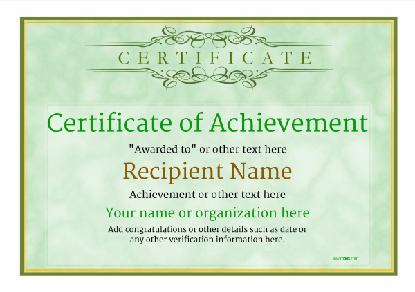 Certificate Of Excellence Template Free Download