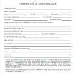 Certificate Of Manufacture Template