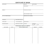 Certificate Of Origin Template Word