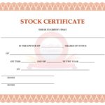 Certificate Of Ownership Template