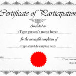 Certificate Of Participation Template Doc