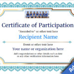 Certificate Of Participation Word Template