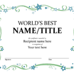 Certificate Of Recognition Word Template