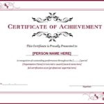 Certificate Of Recognition Word Template