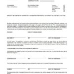 Certificate Of Substantial Completion Template