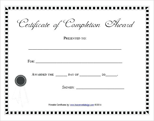 Certificate Template For Project Completion