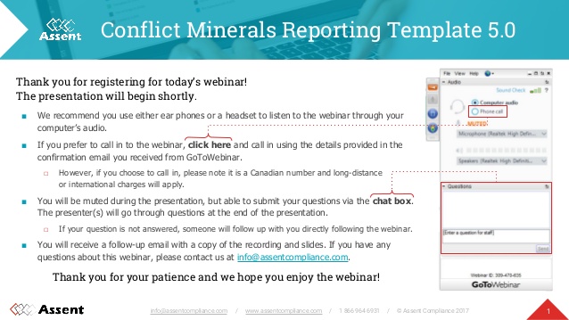 Conflict Minerals Reporting Template