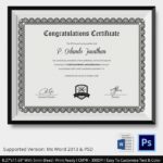 Congratulations Certificate Word Template