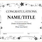 Congratulations Certificate Word Template