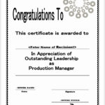 Congratulations Certificate Word Template