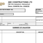 Construction Payment Certificate Template