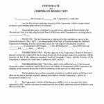 Corporate Secretary Certificate Template