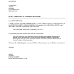 Corporate Secretary Certificate Template