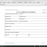 Corrective Action Report Template