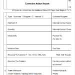 Corrective Action Report Template