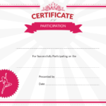 Dance Certificate Template