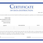 Destruction Certificate Template