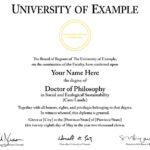 Doctorate Certificate Template