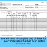 Electrical Installation Test Certificate Template