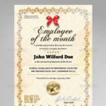 Employee Of The Month Certificate Template With Picture