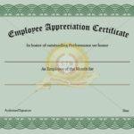 Employee Recognition Certificates Templates Free