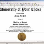 Fake Diploma Certificate Template