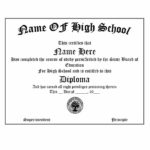 Fake Diploma Certificate Template