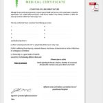 Fake Medical Certificate Template Download