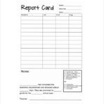 Fake Report Card Template