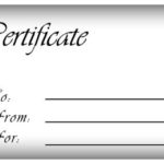 Fillable Gift Certificate Template Free