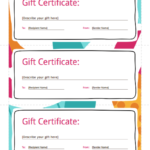 Fillable Gift Certificate Template Free