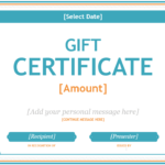 Fillable Gift Certificate Template Free