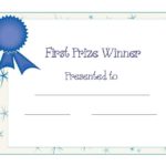 First Place Award Certificate Template