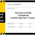 Forklift Certification Template