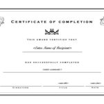 Free Completion Certificate Templates For Word