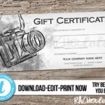 Free Photography Gift Certificate Template