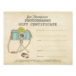 Free Photography Gift Certificate Template