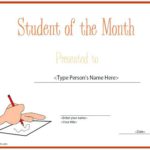 Free Printable Student Of The Month Certificate Templates