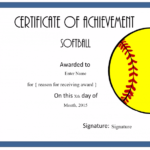 Free Softball Certificate Templates