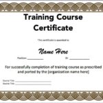 Free Training Completion Certificate Templates