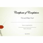 Free Training Completion Certificate Templates