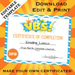 Free Vbs Certificate Templates