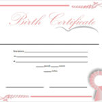 Girl Birth Certificate Template