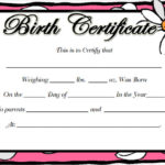 Girl Birth Certificate Template